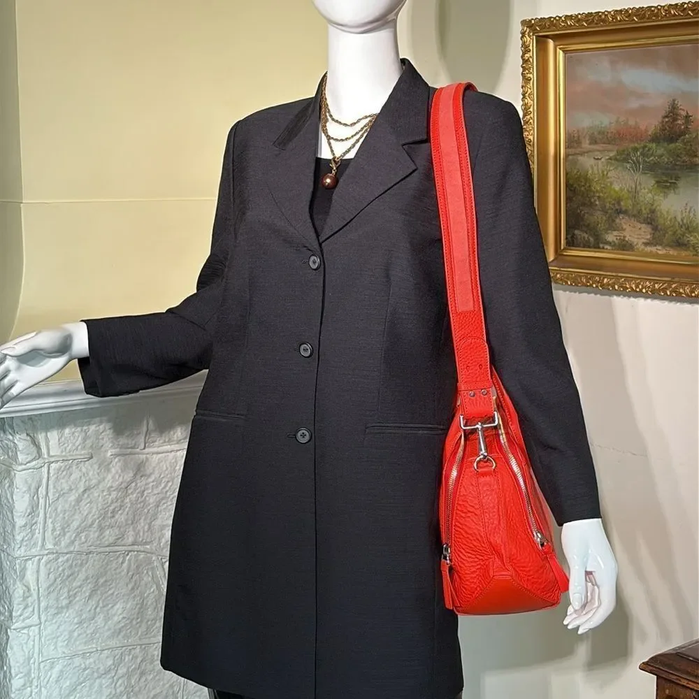 Mackage DEVA Leather & Suede Satchel Shoulder Bag - Picture 2 of 15